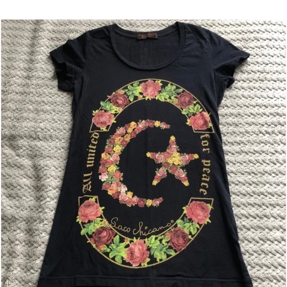 Tops - Paco Chicano by Christian Audigier T-shirt All United For Peace Women's Size S